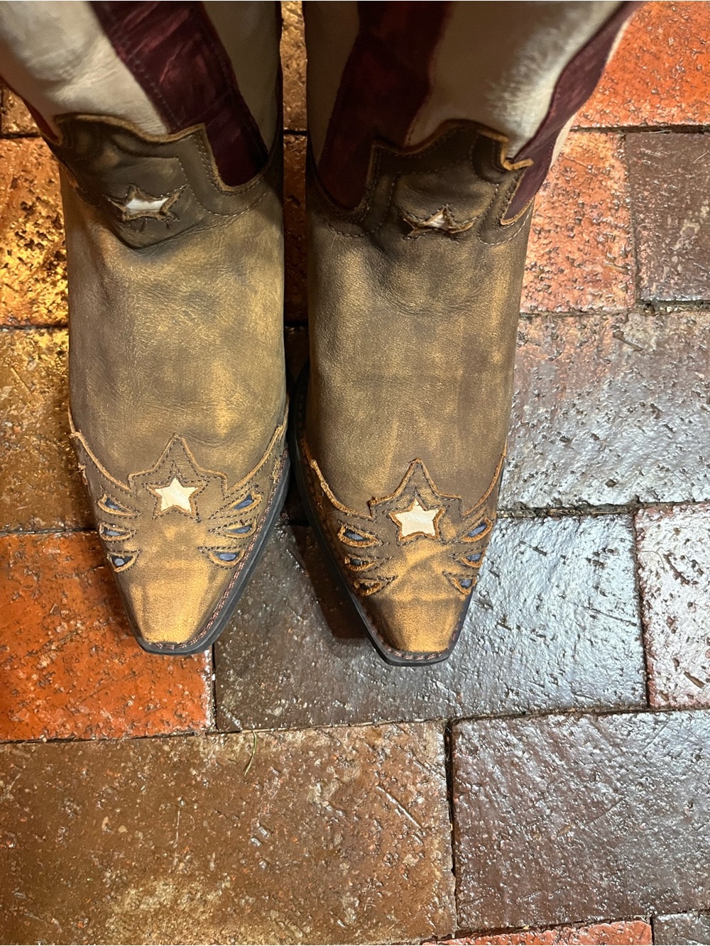Laredo Women’s leather western boots Stars and Stripes size 10M patriotic - Picture 9 of 12